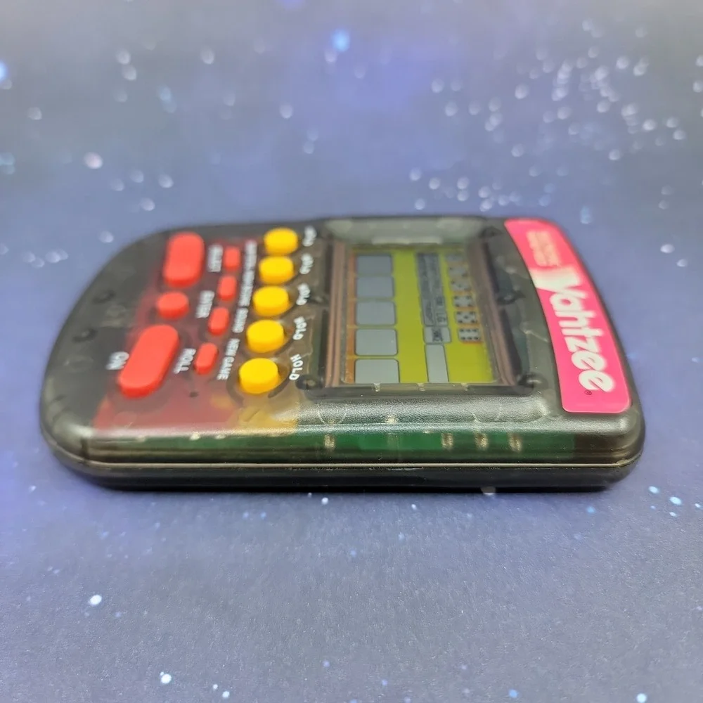 1995 Electronic Handheld Yahtzee Game - Tested 4511 Clear Milton Bradley